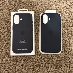 Authentic Apple Black Silicone iPhone 17 Case